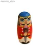 Artes e artesanato de cinco camadas Matryoshka Soldado de Walnut Walnut Wooden Handicrafts Matryoshka Ornamentos artesanais Childrens Toys Home Decoration L49