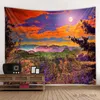 Stampa Sunrise Tapestries Tapestry Bellissimo paesaggio Sunset parete appesa a bohémian Aesthetics decorazione della camera decorazione per la parete della casa r0411