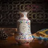 Artes e artesanato antigo Jindezhen Handicraft Handicraft Ceramic Vase Chinese Pierced Hollow vaso weddin ifts home mobilishin decoração artigos artigos de artesanato l49