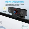 Webcams webcam 1080p, caméra web avec microphone pour PC, web cam pour ordinateur, 2 méga pixels, résolution 1920x1080, capteur CMOS FHD