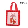 Brocada de presente 3pcs Elk Santa Claus Bolsas de neve, Feliz Natal Decoração Favorias de Festas de Candides de Candy de Candy de Candy Bolsa de Pacotes de Pacotes de Pacotes