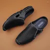 Chaussures décontractées à moitié lifteurs hommes glissent sur des hommes de conduite en cuir en cuir en cuir en cuir masculin masculin masculin masculin pour l'homme pour l'homme