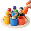 Montessori Baby Wooden Rainbow Puzzle Toys Art Color Ordining Giochi abbinati giocattoli educativi per il bambino Fine Motor Training