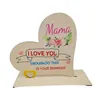 Party Decoration Mothers Day Gift From Heart Heart Wood Sign Plaque Office Buffire Decor Thanksgiving Mom Crafts