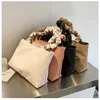 Borse a tracolla Borsa femmina con tote pieghettata di grande capacità per Women Baguette Shopper Casual Satchels da donna