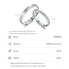 Cluster Rings Modian Real 925 Sterling Silver Öppningsstorlek Par Engagement Band Ring Classic Scrub Sparkle Wedding Jewelry for Women