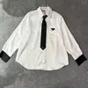 Women's Blouses Store Opening Celebration White Shirt Tie