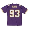 Stitched Football Jerseys 93 John Randle 1998 Mesh Legacy Pensionerade Retro Classics Jersey Men Women Yourth S-6XL