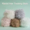 1m Plush Dolls Twisting Sticks Tops Artificial Rabbit Hair Strip Diy Handmade Miniature Animal Pet Toys Doll House Ornaments