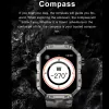 Montres GW55 Smart Watch Compass BT BT Call 2.02 pouces Grand écran 3ATM IP68 IPEMPHERPHER SADEAT SAXE MONITEUR SPORTS OUTDOOR Smartwatch Men