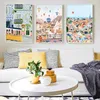 Modern Famous City Tourism Wall Art Poster Cartoon Turkey Italy Portuguese Landscape Canvas Painting Living Room Home Decoration 240411