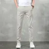 Pantalones para hombres delgada delgada delgada delgada liviana recta primavera pantalones de verano de verano