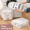 Sacs à linge Washing Machine Chaussures Sac Mesh Drying Anti-Deformation Zipper Airing Dry Tool Organization