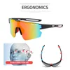 Occhiali da sole 1ps in bicicletta per protezione UV occhiali antivento per uomini donne polarizzate lenti su strada da giro per biciclette per bici
