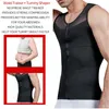 Herrenkörper Shaper Bauch schlanker Shapewear Bauchforming Korsett Oberteil Gynäkomastie Kompressionshemden mit Reißverschluss Taillen -Trainer 240327