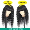 3 pouces PU SAUPPEUR PERRRES HEURES HUMAINS AVEC Bangs Sexay Sexay Raw Hair Wave Loose Deep Wigs Bangs 200 densité Faux Smveau Fringe Wig