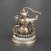 Halskette Ohrringe Set Messing Manjushri Tabletop Ornamente Religiöse Angebote Buddha Statuen Avalokitesvara Handicrafts Kupferskulpturen