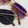 Nuevos gafas de sol piloto de diseño de moda 40024U Metal Frame Templos de cuerda elegancia y lentes de protección de estilo al aire libre de estilo popular