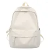 Backpack Fashion Women School Borse per ragazze adolescenti Nylon Kawaii Solid Color Female Male Cool Travel Student Book Bag