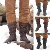 Traje medieval viking pirata figurino de botas retro masculino bota de inverno de inverno halloween cosplay knight women bandagem gótica sapatos góticos