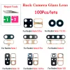 100pcs/lotes lentes de vidro traseiro traseiro original para Redmi Note 11 11s 11t 11e 10t 10 10s 9 9s 8t 8 Pro com adesivo de cola