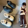 Sneakers Girls Sports Shoes 2023 Autumn/Winter New Childrens Fashion Casual Board Soft Sole Middle Big Single H240411