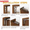 Naierdi 2pcs Hinges de porte invisible