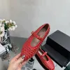 Сандалии с пряжкой дизайнерские бусинки балетные туфли Sapatos Women кругло
