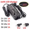 100 220V - DC 3V 12V 24V 9V 1A 2A 3A 5A AC Güç Kaynağı Adaptörü Ayarlanabilir Duvar Tapası LED Şerit Işık Sürücü Adaptörü CCTV U26