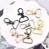 10st Swivel Clasps D Rings Alloy Metal Lanyard Snap Hooks Clip Hook For Keychain Bag Key Rings Smycken Making Crafting Sying