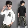 Trousers Teen Children Clothes Sets 311year Boys Costume Tracksuit Camouflage Sweatshirt Tops+pants 2pcs Children Spring Outfits Set