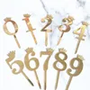 Party Supplies Number Cake Crown Digital Cupcake Birthday Decoration Wedding Baby Shower Baking Dessert Decor Festive