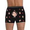 Boxer -slip shorts slipjes Custom Love Heart Girlfriend Face Boxer korte Valentijnsdag geschenken voor hem man ondergoed