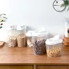 Bottiglie di stoccaggio custodia per alimenti trasparenti contenitore a secco per cereali secco organizzatore farina salva