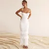 Casual Dresses High Quality Summer Wedding Guest Dress Women 2024 White Occasionwear Maxi French Style Evening Birthday Party