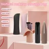 Sacs de rangement Makeup Brush Organisateur Sac de cosmétique en silicone vertical imperméable avec fermeture à la fermeture éclair pour les voyages à domicile