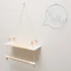 Platos decorativos estilo nórdico de alta gama cuentas de madera de madera doble sala para niños decoración de pared suave organizador de niños decoración del hogar