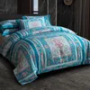 2024 Ny europeisk avancerad komfort Comfort Cotton Color Light Luxury Bedding Pure Cotton Four-Piece Medusa Quilt Coverbedding Sets Designer Comforter Set