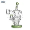 Hittn Recycler bong nargile geri dönüşüm dab teçhizat başlık cam 420 el üflemeli yağ teçhizatı 14mm kuvars banging ile sigara borusu 6.3 ''