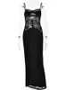 Urbane sexy Kleider Julissa Mo sexy Spitze auf sehen durch schlupffreiem Midi Kleid für Frauen Damen elegantes Abendkleid 2023 Herbst Mode neue 24410