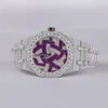 Luxury Looking Fullt Watch Iced For Men Woman Woman Top Craftsmanship Unique and Dyra Mosang Diamond Watchs For Hip Hop Industrial Luxurious 33189