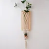 Tapestries Macrame Wall Hangings Plant Hanger Flower Basket Tapestry For Home Decoration Cotton Storage Decor