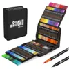 24.12.34/48/72/100/120 Farben Dual Tipps Aquarell Pinselstifte Malvorlagen für Kalligraphie Zeichnen Skizzierfärben