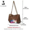 Sac Foxer Design Silver Women Split Cuir Handbag Classic Female Crossbody Crossbody Broad Capacile Commute Lady Chain Fap