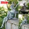18/22cm Large Size Tudor And Turek Sitting Fairy Statue Garden Ornament Resin Craft Yard Home Garden Decor Outdoor Dropshipping