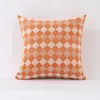 Pillow 45x45cm Nordic Embroidery Couch Cover Geometry Orange Soft Throw Decorative For Sofa Office Home Decor