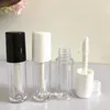 Storage Bottles White Cap Empty Mini Lip Gloss Tube Small Liquid Lipstick 1ML 100pcs Refillable Sample Bottle Plastic Lipgloss Package