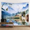 Konst tapestries Simple Peacock Tapestry Elk Wall Hanging Bohemian Style Psychedelic Witchcraft Art Cartoon Home Bakgrund Väggdekoration R0411