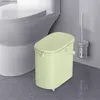 Bacs déchets poubelle avec couvercle des arbae étroits de dessine Simple Couche de salle de bain pour la salle de toilette Salle de toilette Cuisine chambre L49