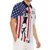 Jumeast Golf Patriotic American Flag Men White Polo Shirt Eagle Mesh T Shirts Gepersonaliseerde trotse Sport Tops Urban Clothing Gift